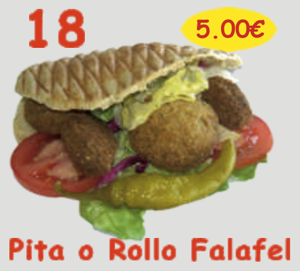 Pita o Rollo Falafel