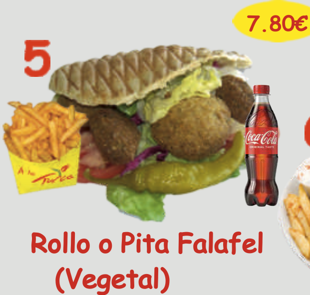 Rollo o Pita Falafel (Vegetal)
