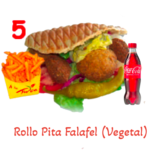 Rollo o Pita Falafel (Vegetal)